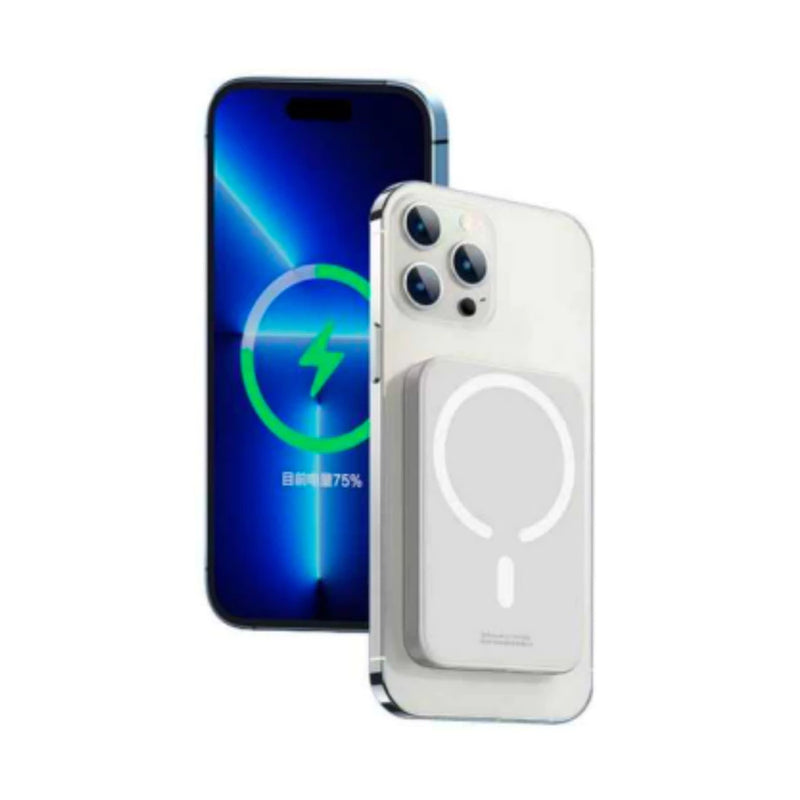 Carregador Portátil 7000Mah Sem fio Para iPhone Indução Magsafe Bateria Carga