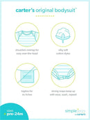 Body Pacote com 5 bodies de manga comprida Simple Joys by Carter'sMeninas