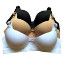 kit c/3 Sutiã Básico Reforçado de Microfibra Com Bojo do P ao GG