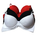 kit c/3 Sutiã Básico Reforçado de Microfibra Com Bojo do P ao GG