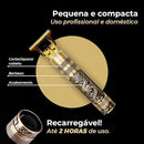 Máquina Profissional Dragão Acabamento Sem Fio Cabelo Barba Pezinho Personalizada Com Limitador de Lamina Ajustável Recarregável 4 Pentes Óleo Escovinha Kit Conjunto Aparador Acabamento