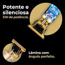Máquina Profissional Dragão Acabamento Sem Fio Cabelo Barba Pezinho Personalizada Com Limitador de Lamina Ajustável Recarregável 4 Pentes Óleo Escovinha Kit Conjunto Aparador Acabamento