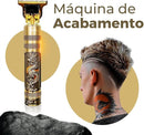 Máquina Profissional Dragão Acabamento Sem Fio Cabelo Barba Pezinho Personalizada Com Limitador de Lamina Ajustável Recarregável 4 Pentes Óleo Escovinha Kit Conjunto Aparador Acabamento