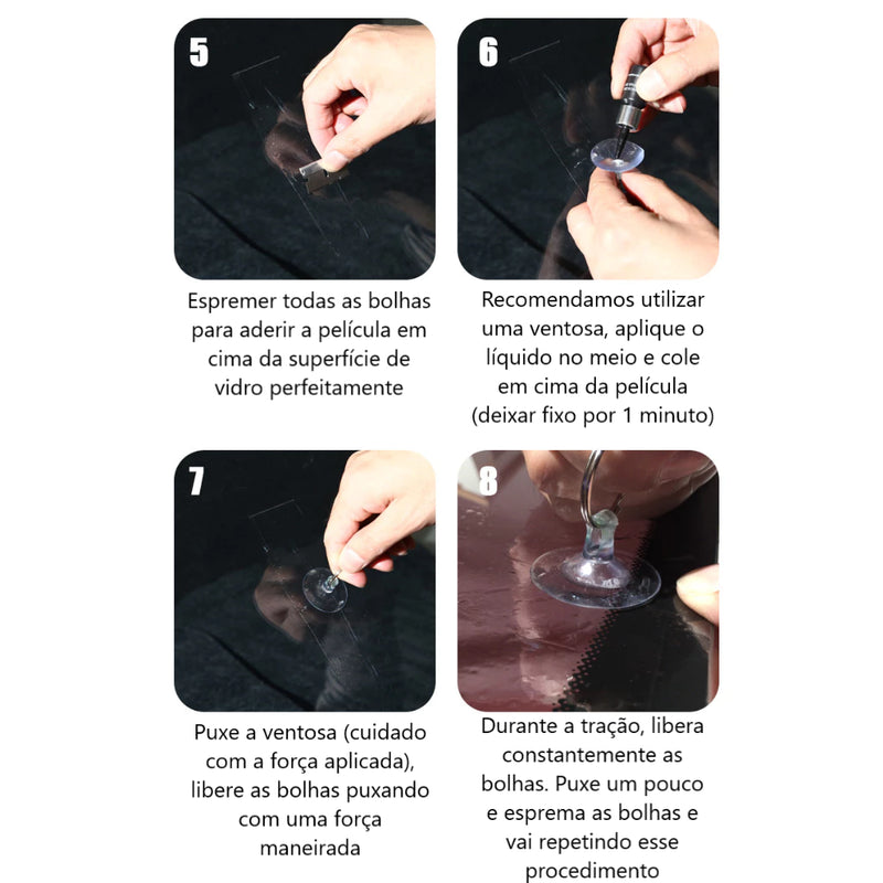 M921 - Kit Resina Reparador De Vidros Parabrisas Telas Trincados