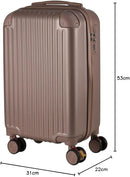 Mala de Bordo em ABS Com 4 Rodas 360 - Roncalli Manaus (Rose)