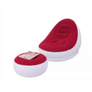 Conjunto Poltrona e Puff Inflável Portátil Descanso Preguiçoso Sofá